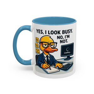 Funny Office Mug, Quirky Coffee Cup, Duck Humor Mug, Gift for Coworkers, Cute Desk Mug