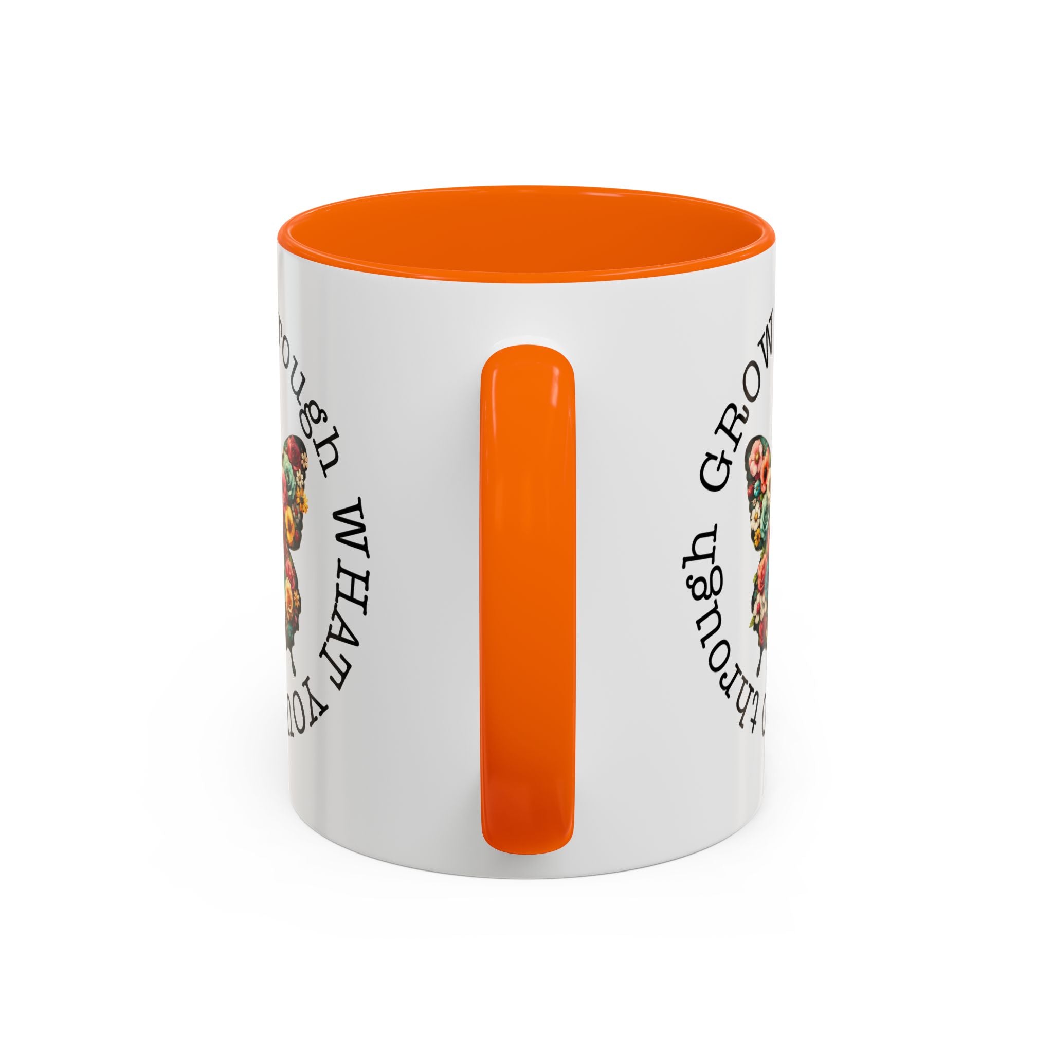Inspirational Butterfly Coffee Mug  Grow Through What You Go Through positive vibe