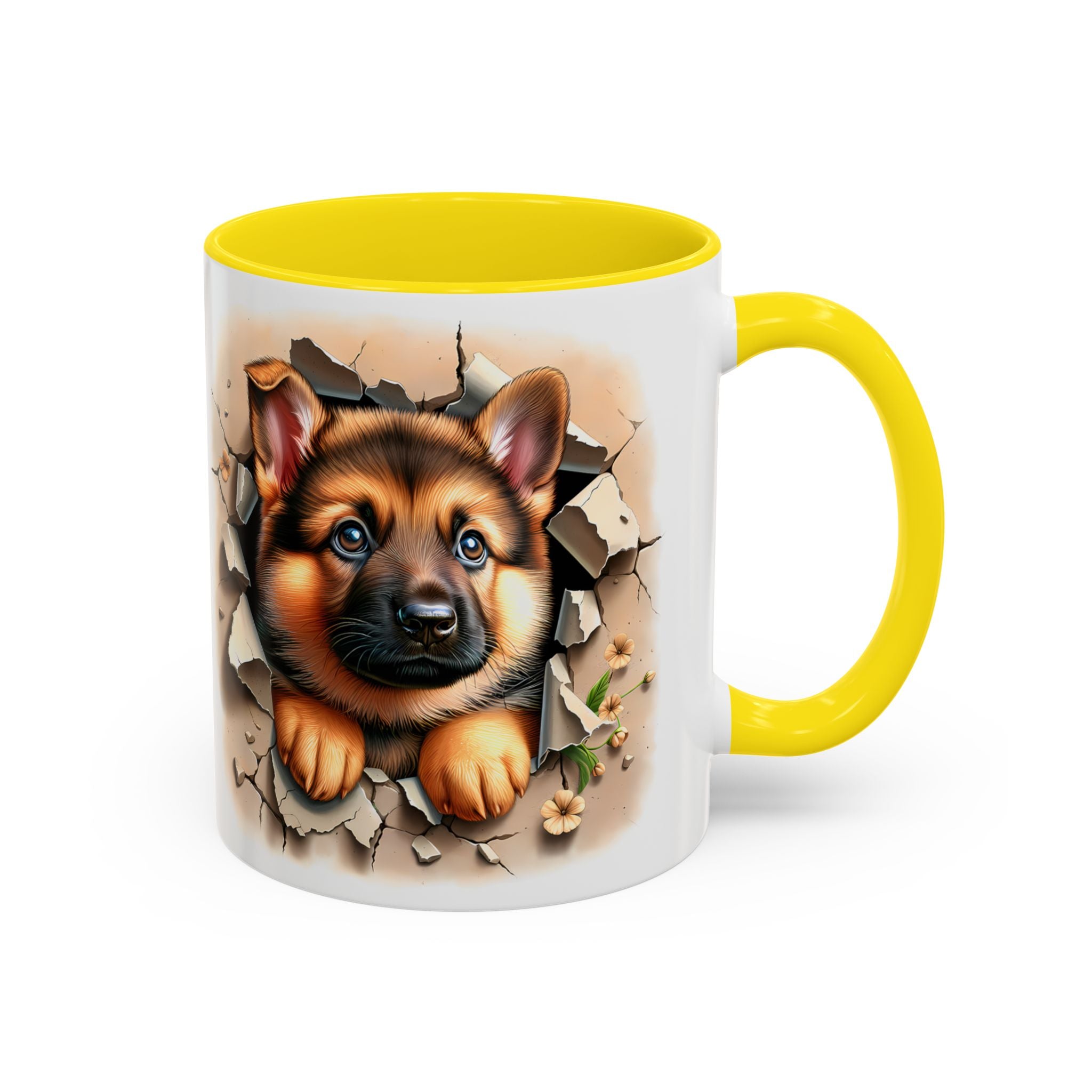 German Shepherd Accent Coffee Mug | Dog Lover Gift, Tasty Hot Beverage Cup, Pet Themed Kitchenware, Animal Adoption Cup, Unique Pet Gift
