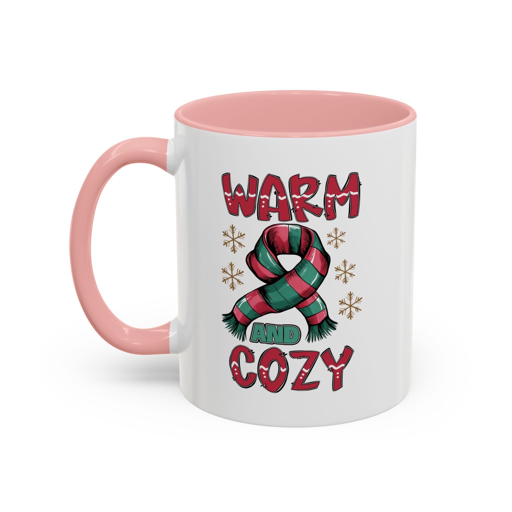Warm & Cozy Holiday Accent Coffee Mug - Perfect for Winter Mornings, Christmas Gifts, Hot Beverage Lovers, Seasonal Decor, Cozy Vibes