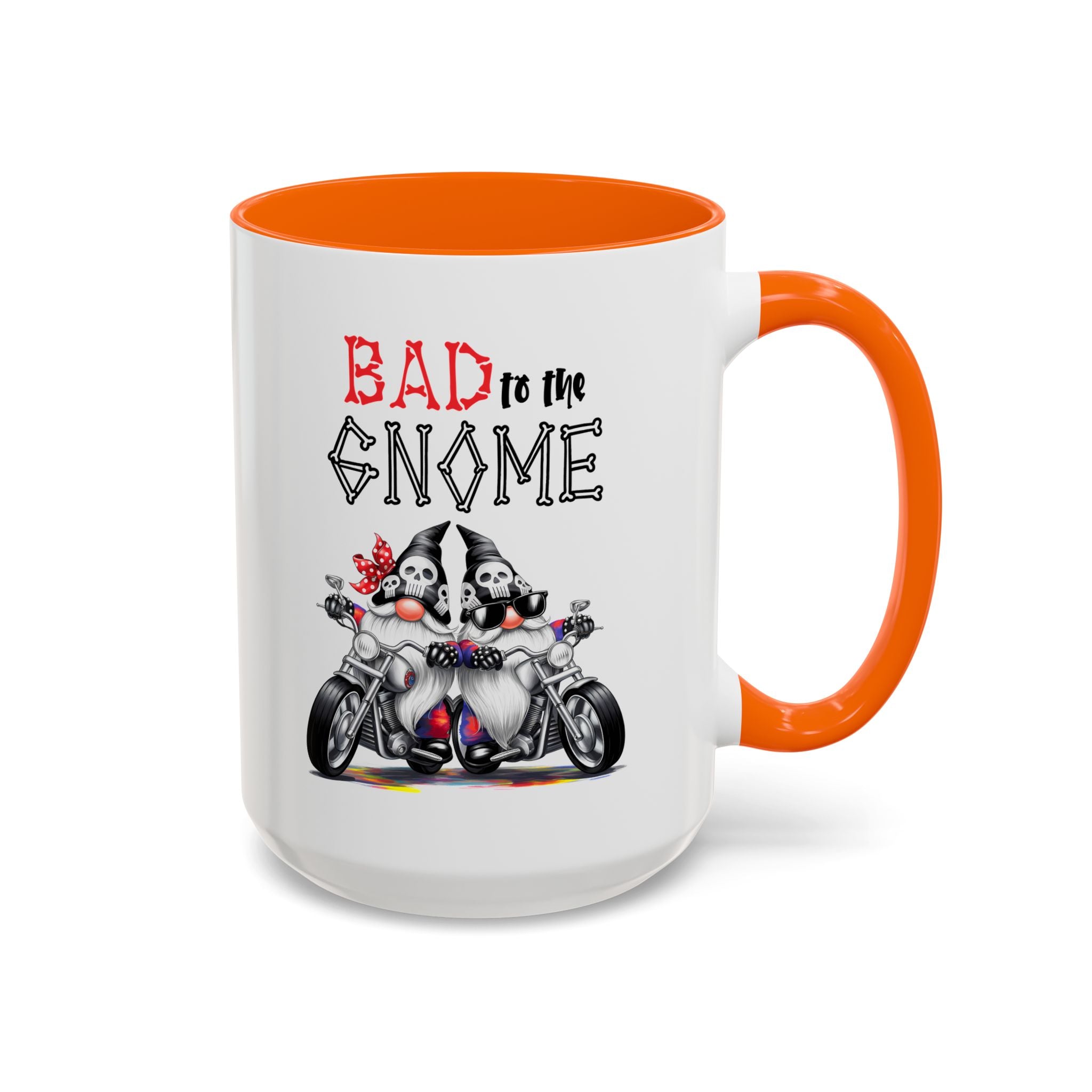 Bad to the Gnome Coffee Mug - 11oz & 15oz Accent Mugs for Bikers & Gnome Lovers