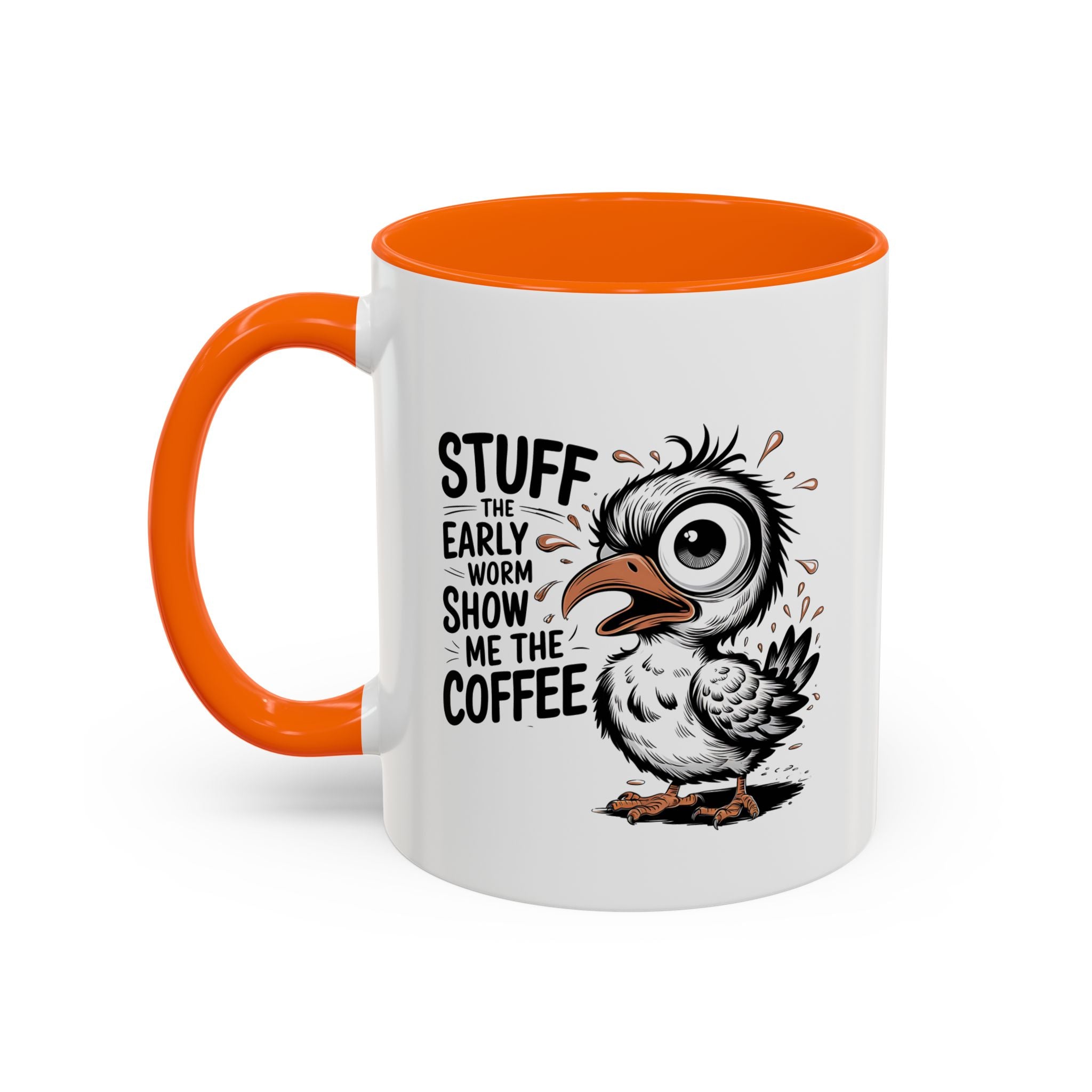 Quirky Coffee Mug with Owl Design | Gift for Coffee Lovers, Unique Office Mug, Fun Morning Coffee Cup, Bird-Themed Mug, Early Bird Gift