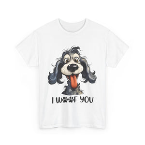 Cute Dog Lover Tee | I WOOF You T-Shirt, Pet Lover Gift, Dog Mom Shirt, Casual Wear, Anniversary Gift