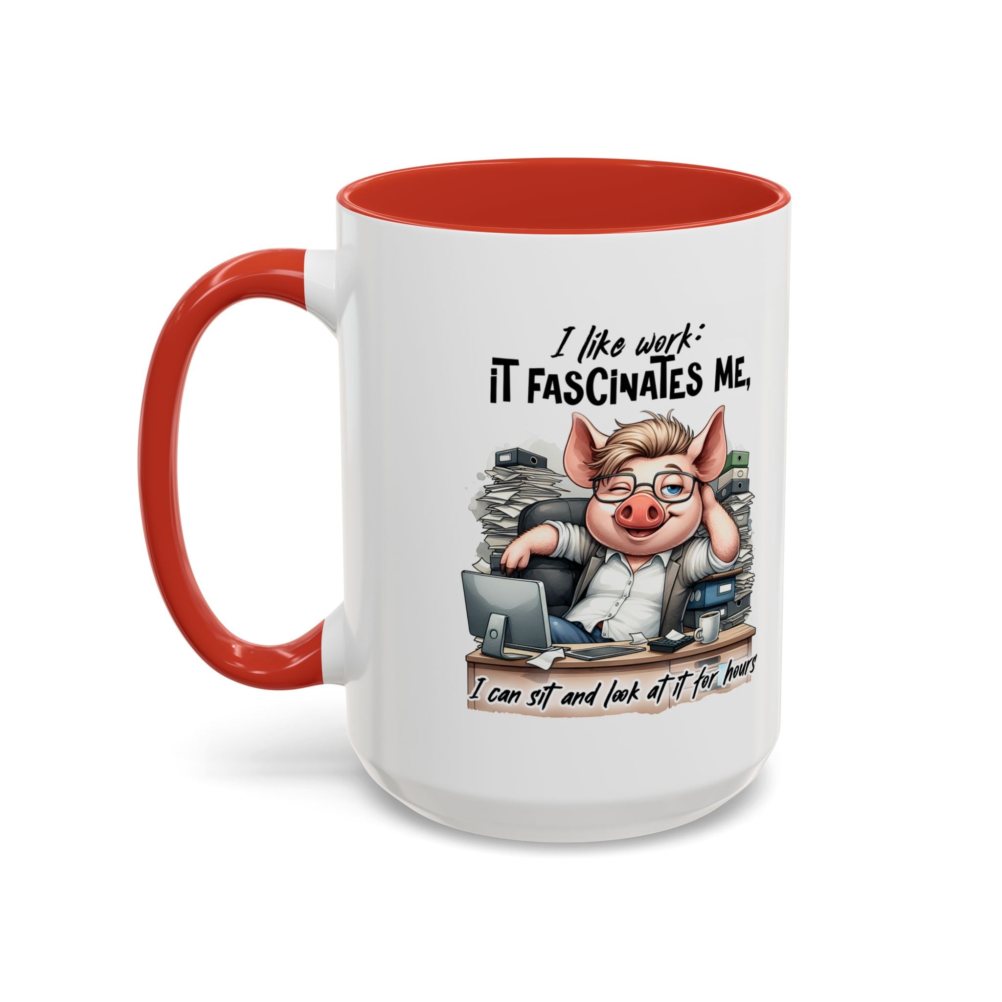 Whimsical Pig Coffee Mug, Funny Gift for Animal Lovers, Unique Office Mug, Cute Coffee Cup, Perfect for Birthdays, Holidays