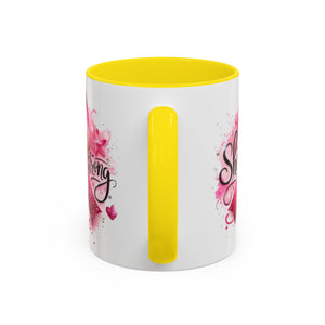 Empowering Pink Ribbon Coffee Mug - Gift for Survivors, Breast Cancer Awareness, Motivational Mug, Inspirational Drinkware, Self-Care Gift