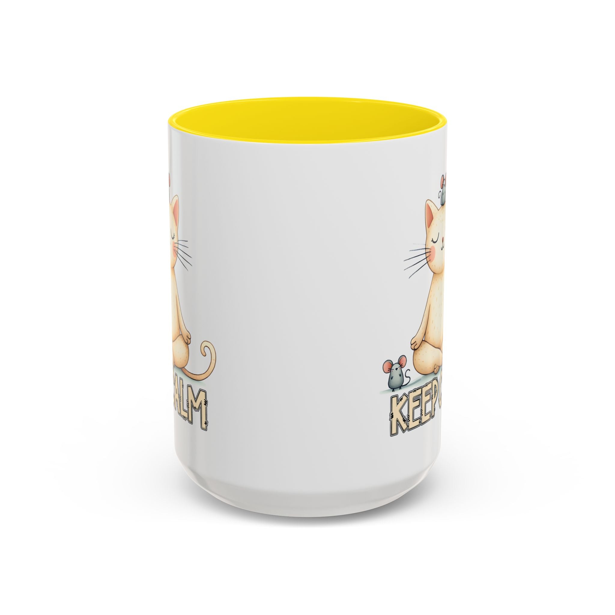 Serene Cat Coffee Mug, Funny Pet Lover's Gift, Cute Keepsake for Relaxation, Relaxing Drinkware, Quirky Home Decor