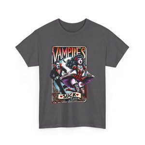 vampires suck horror art Unisex Heavy Cotton Tee men women