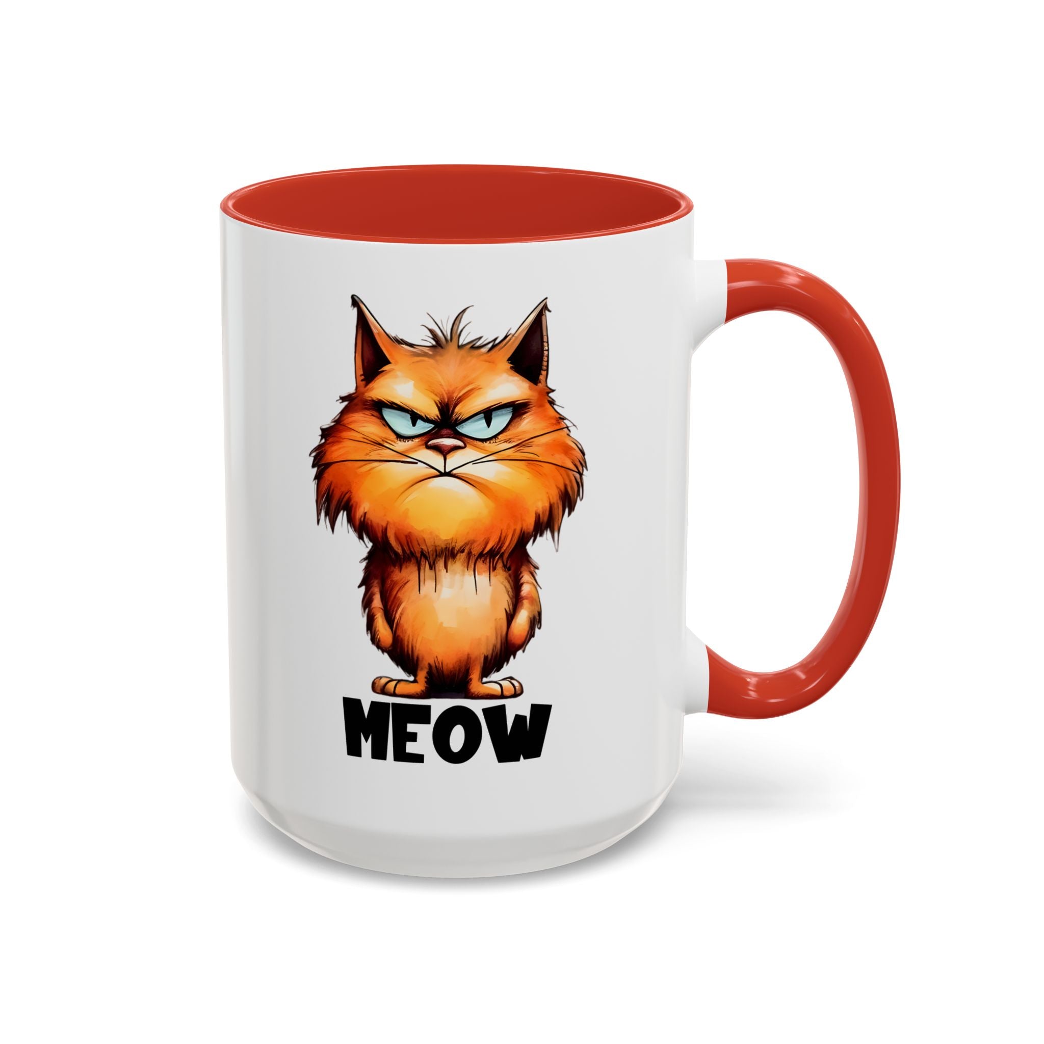 Funny grumpy  Cat Accent Coffee Mug - Perfect Gift for Cat Lovers, Meow Mug, Pet Owner Present, Caffeine Fix, Novelty Drinkware