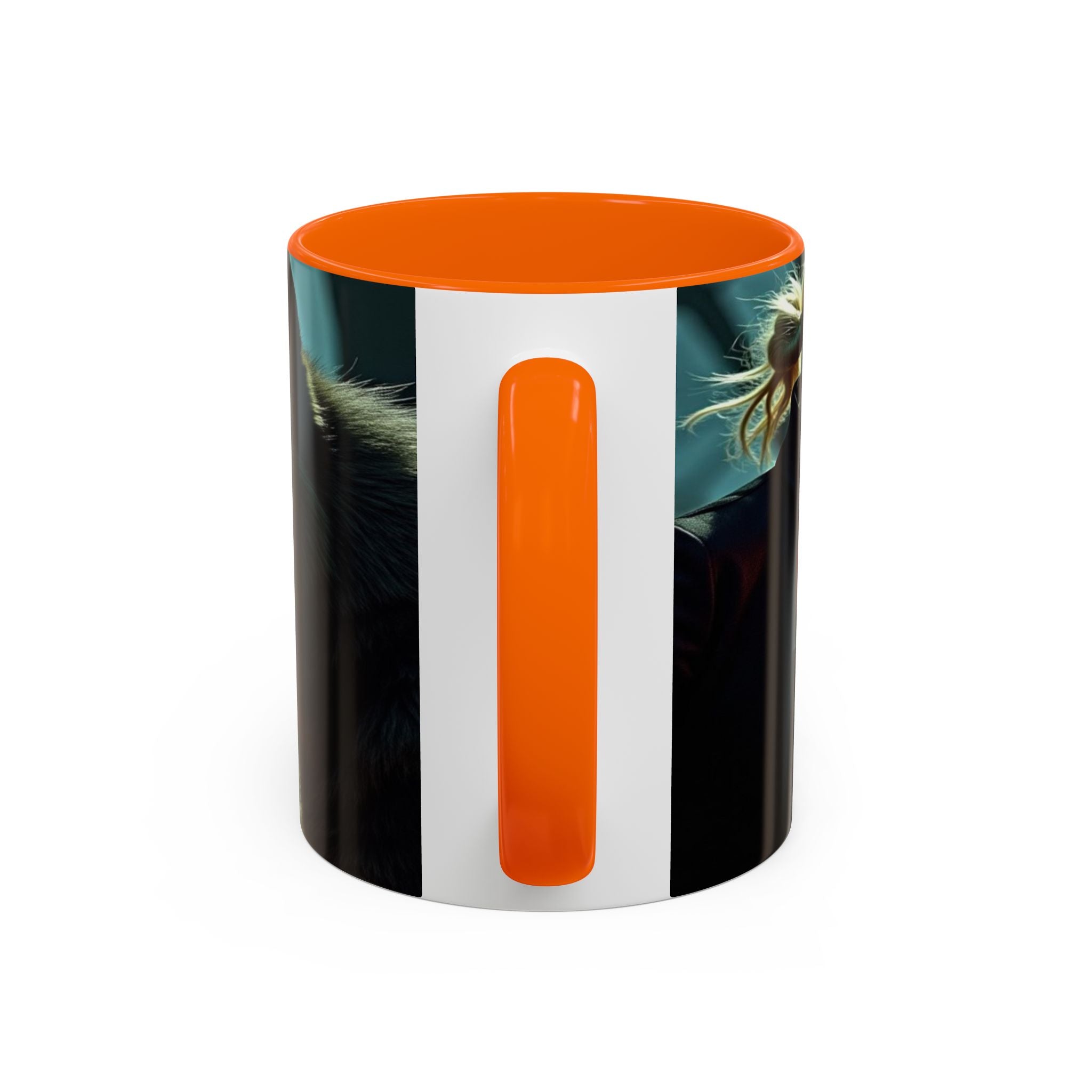 woman vampire and Fierce Werewolf Coffee Mug - 11 & 15oz Accent Mug for horror art lovers