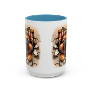 German Shepherd Accent Coffee Mug | Dog Lover Gift, Tasty Hot Beverage Cup, Pet Themed Kitchenware, Animal Adoption Cup, Unique Pet Gift