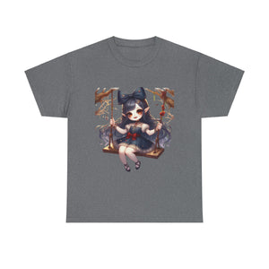 vampire girl on a swing horror Unisex Heavy Cotton Tee men women halloween #23