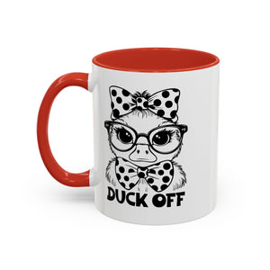 Duck off  Coffee Mug - Fun Gift for Bird Lovers, Birthday, Office Décor, Humorous Kitchenware, Unique Drinkware