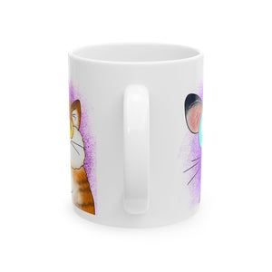 Cute Cat coffee Mug, Animal Lover Gift, Coffee Cup, Pet-Themed Drinkware, Cat Mom Present