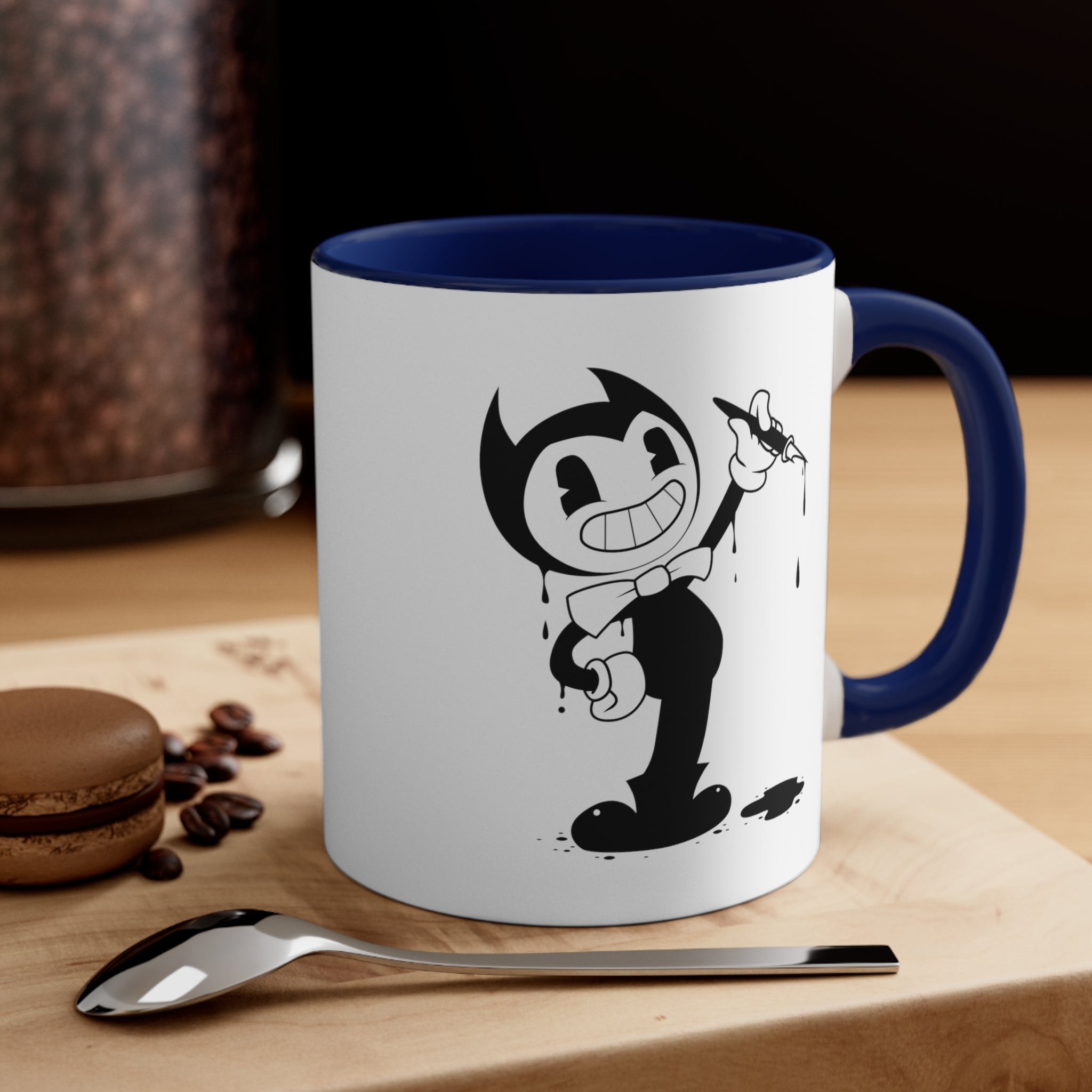 cartoon ink pen Accent Coffee Mug, 11oz