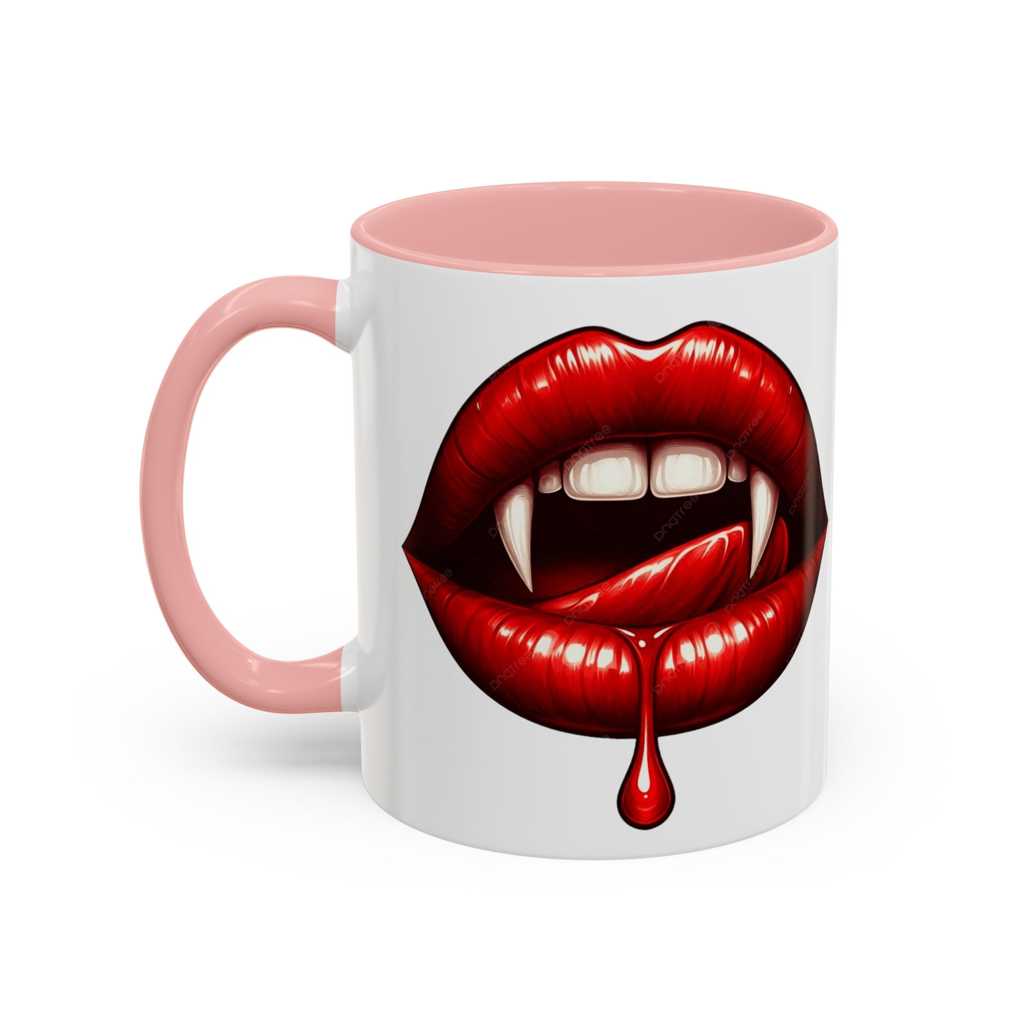 Vampire Kiss Coffee Mug - 11oz & 15oz gothic dripping blood horror art