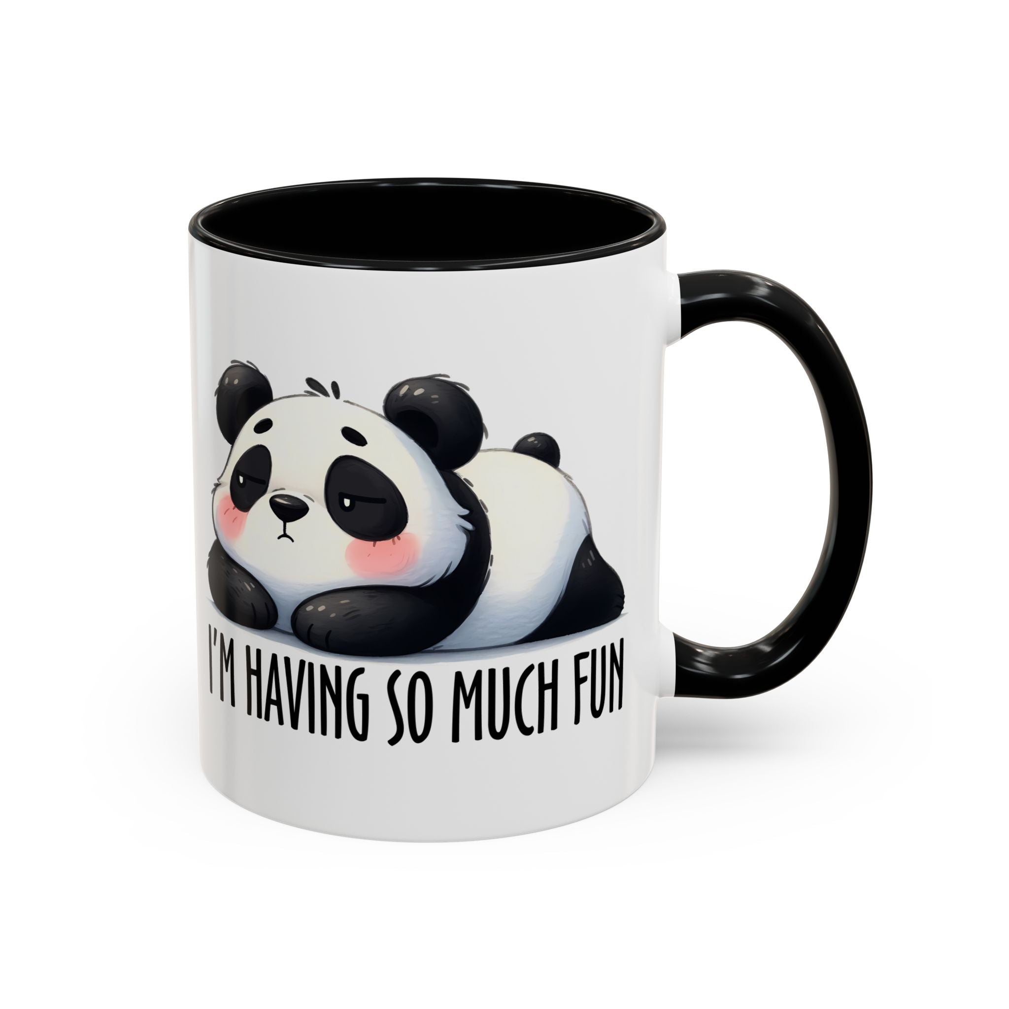 Cute Panda Coffee Mug – “I’m Having So Much Fun” Accent Mug (11/15 oz)
