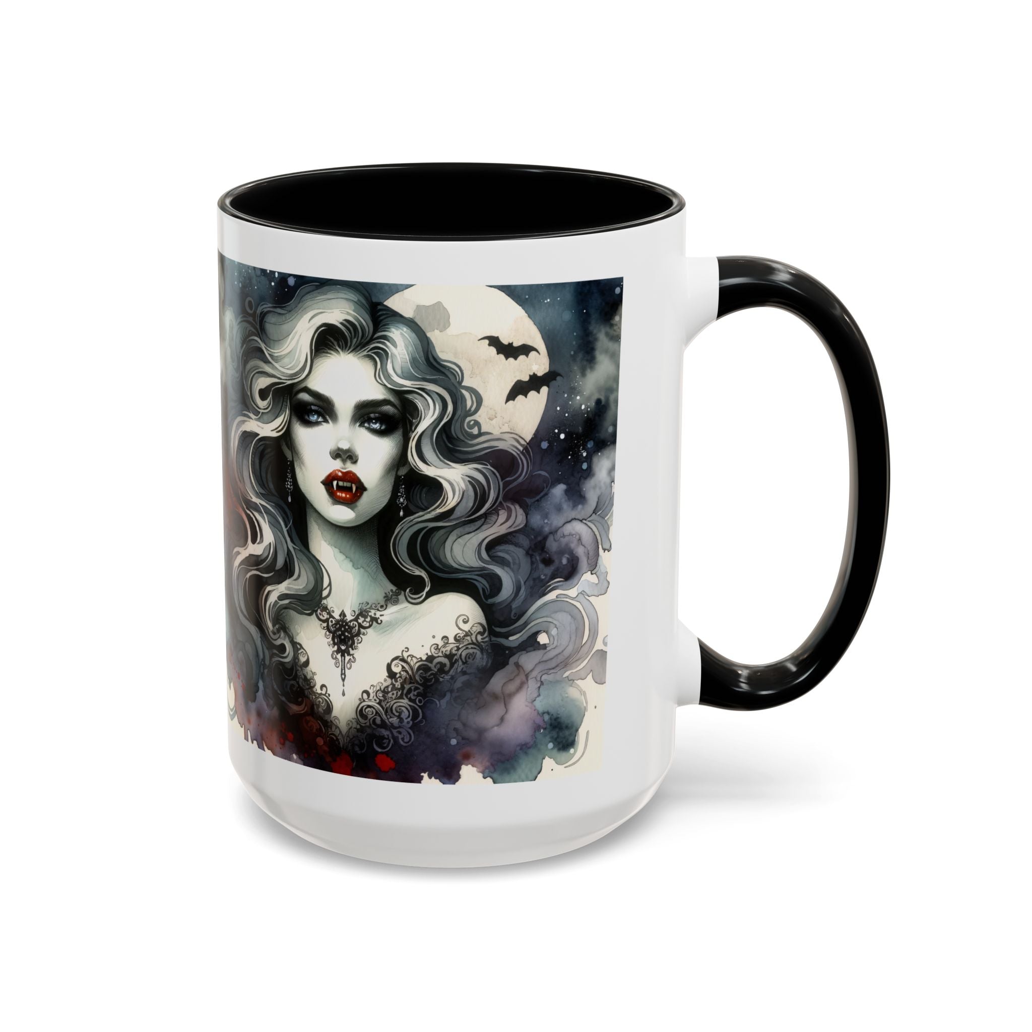 Gothic vampire Elegance Coffee Mug,  Halloween Decor, Dark Art Mug, Spooky Homeware
