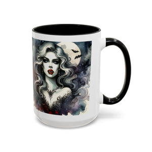 Gothic vampire Elegance Coffee Mug,  Halloween Decor, Dark Art Mug, Spooky Homeware