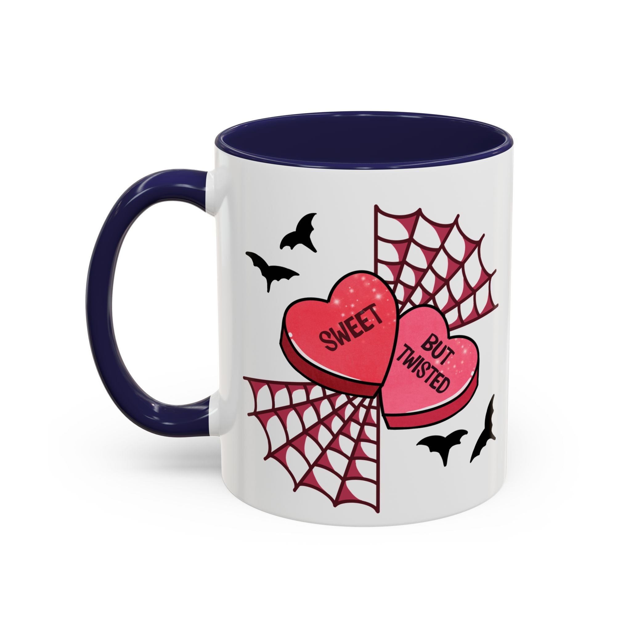 Sweet But Twisted Coffee Mug — Halloween Candy Heart Accent Mug