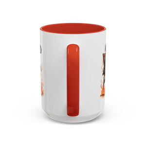 Funny I'M fine  Skeleton on fire Coffee Mug - Humor Gift for Halloween, Coffee Lovers,  Decor, Gag Gift, 11-15oz Accent Mug