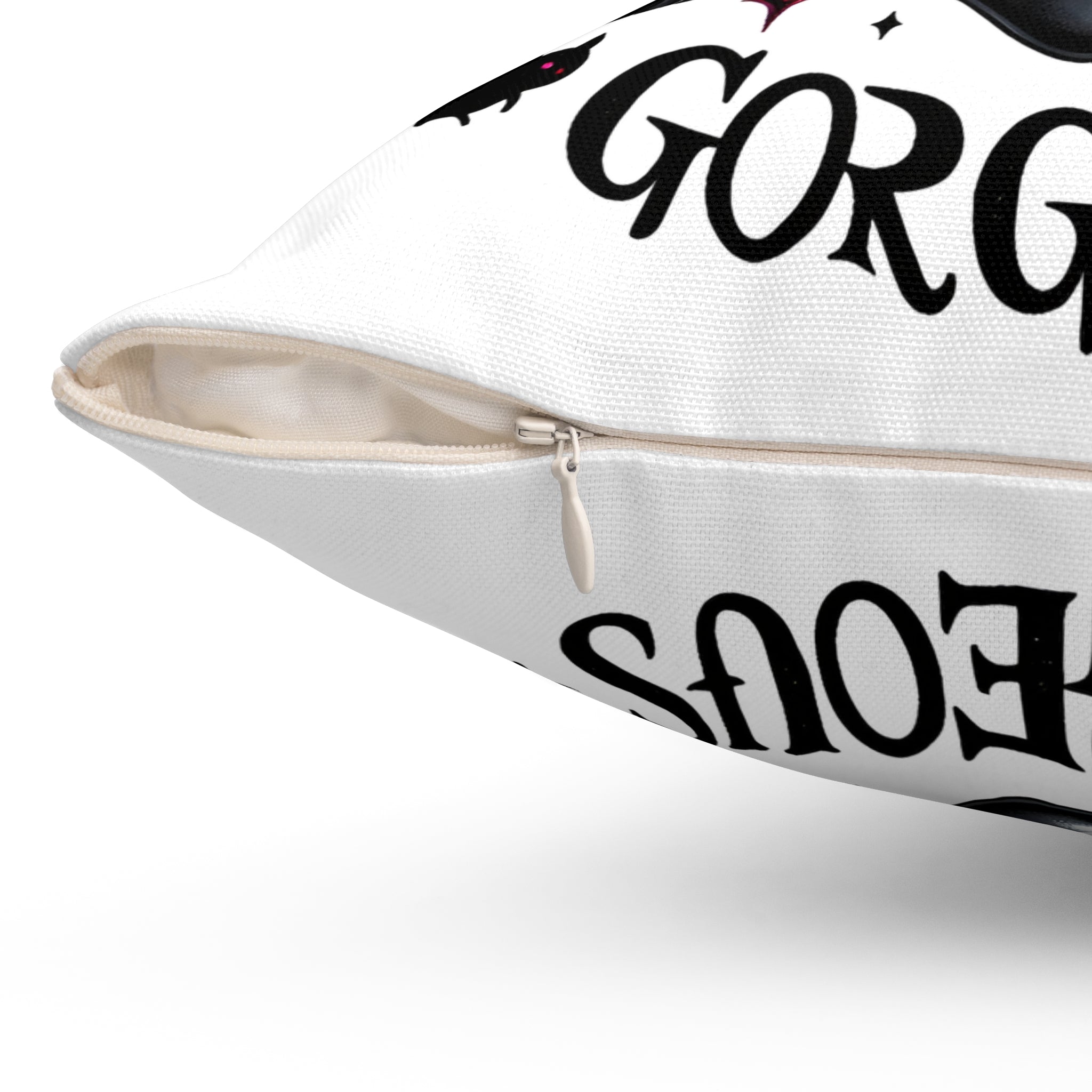 Skull & Roses Pillow — "Dead Gorgeous" Gothic Decorative Throw Pillow