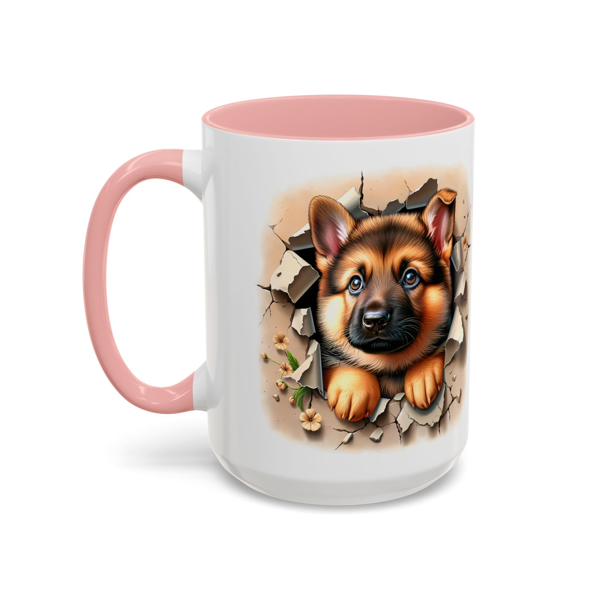 German Shepherd Accent Coffee Mug | Dog Lover Gift, Tasty Hot Beverage Cup, Pet Themed Kitchenware, Animal Adoption Cup, Unique Pet Gift