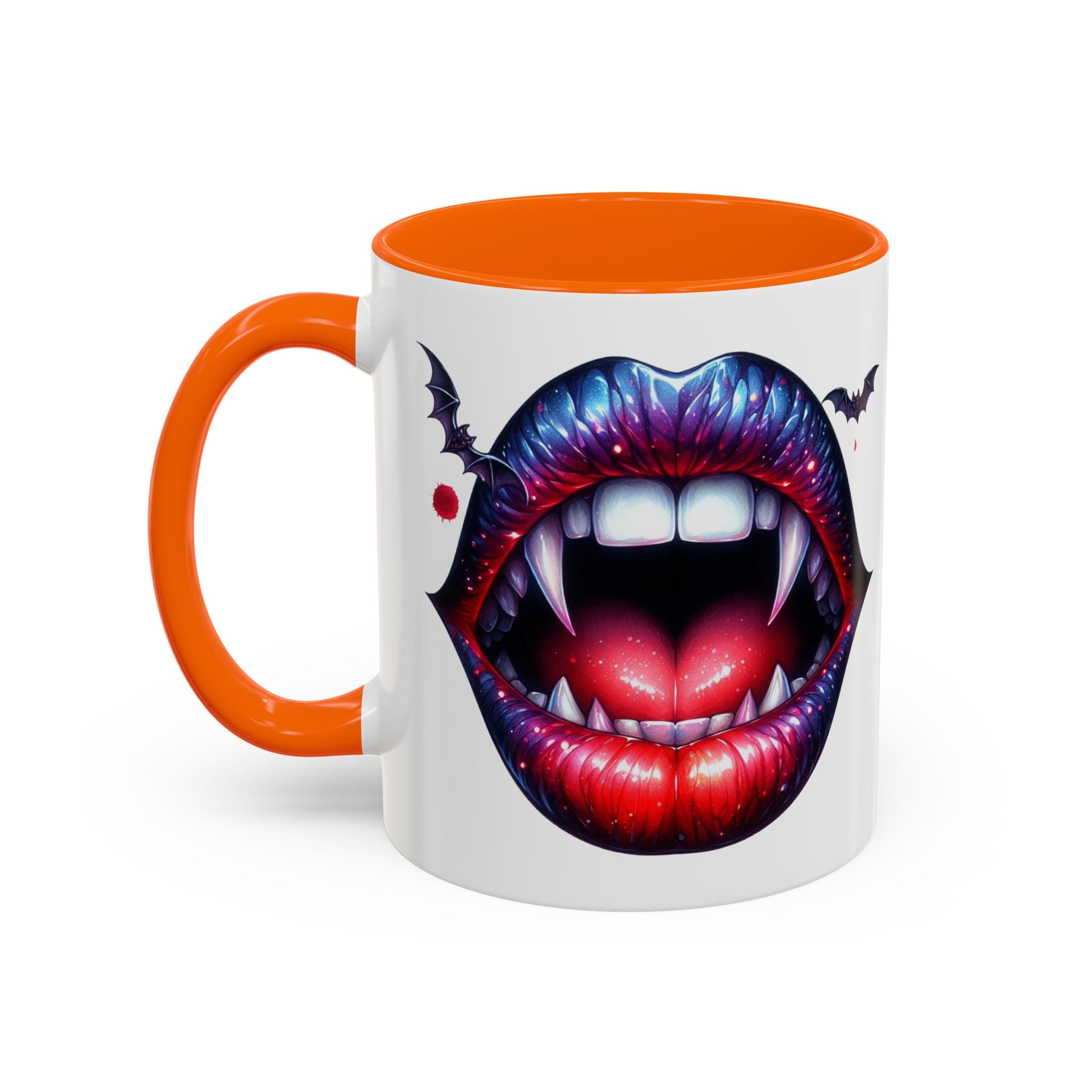 Vampire Lips Coffee Mug, Gothic Drinkware, Halloween Gift, Spooky Kitchen Decor, Vampires, Halloween Party Accessories