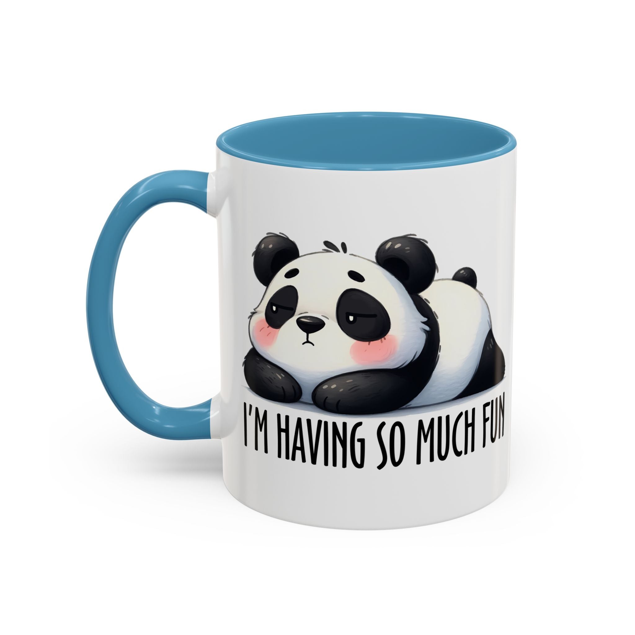 Cute Panda Coffee Mug – “I’m Having So Much Fun” Accent Mug (11/15 oz)