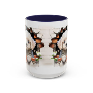 Cute Puppy Accent Coffee Mug - Adorable Dog Lover Gift, Pet-Themed Mug, Home Decor, Ideal for Gifts, Animal Enthusiast
