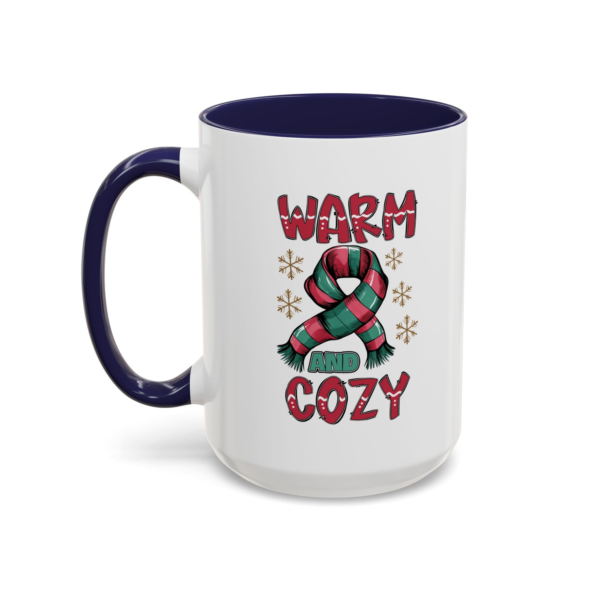 Warm & Cozy Holiday Accent Coffee Mug - Perfect for Winter Mornings, Christmas Gifts, Hot Beverage Lovers, Seasonal Decor, Cozy Vibes