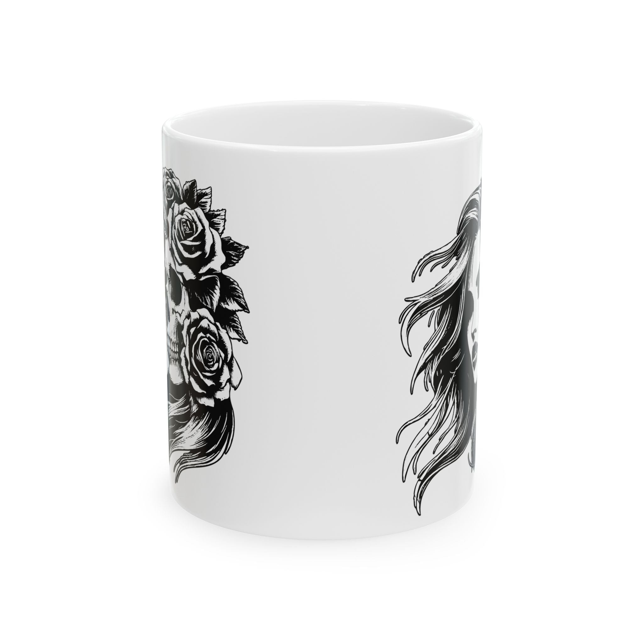Gothic Floral  Mug - Elegant Coffee Cup, Art Mug, Gift for Her, Kitchen Decor, Unique Tea Cup