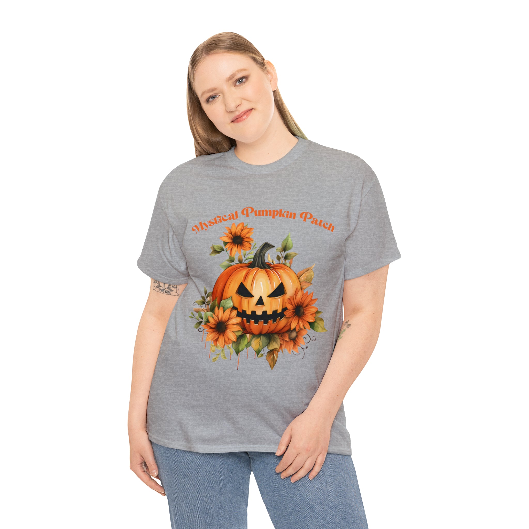 Halloween unisex t shirt mystical pumkin patch fall fun stocking stuffer Unisex Heavy Cotton Tee