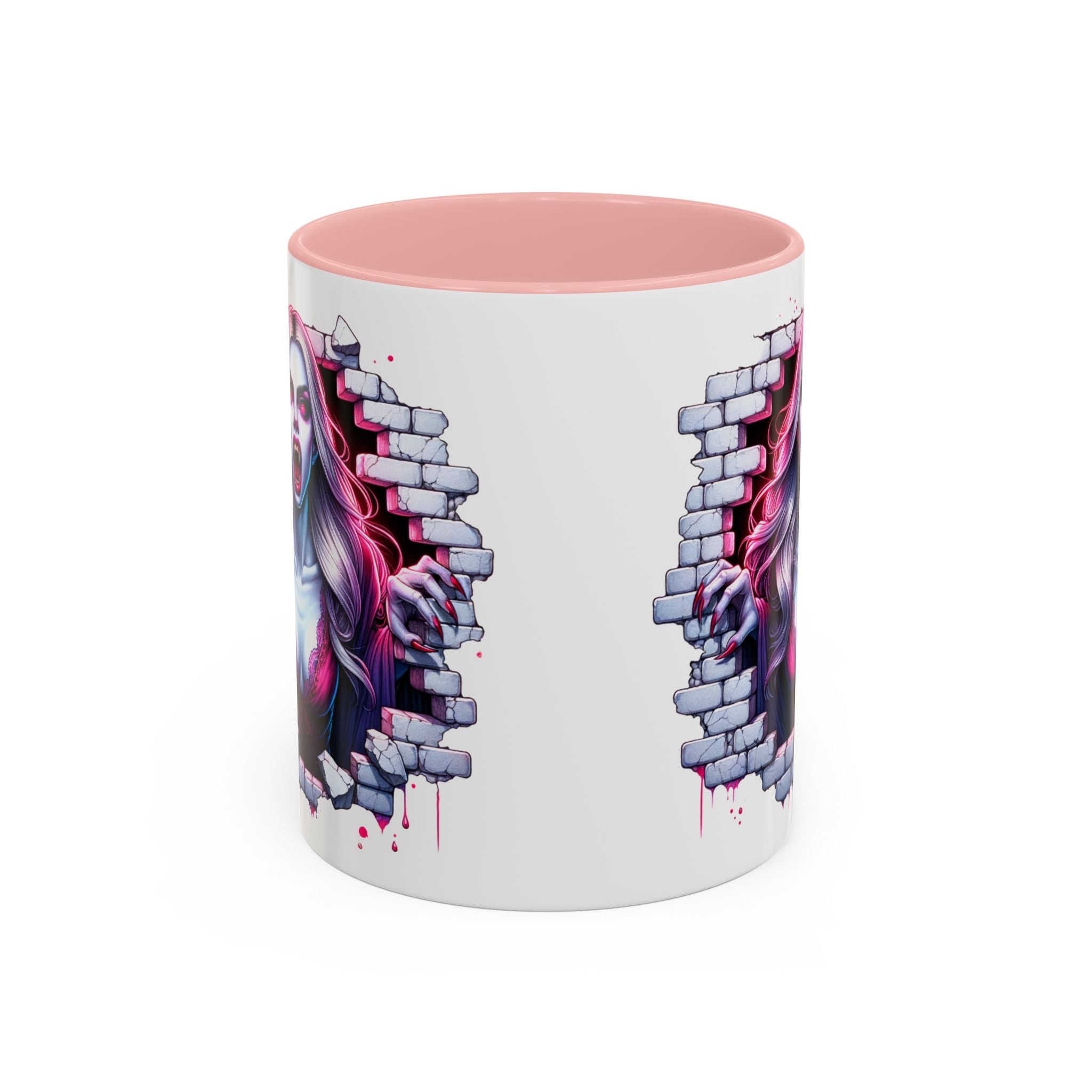 Vampire Wall Art Coffee Mug - Gothic,  Perfect Gift for Halloween, Unique Art Mug, Monster Mug, Fantasy Drinkware