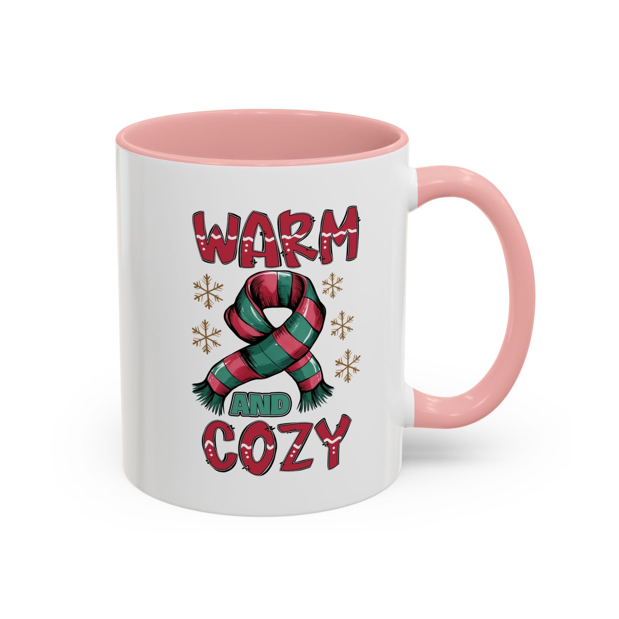 Warm & Cozy Holiday Accent Coffee Mug - Perfect for Winter Mornings, Christmas Gifts, Hot Beverage Lovers, Seasonal Decor, Cozy Vibes