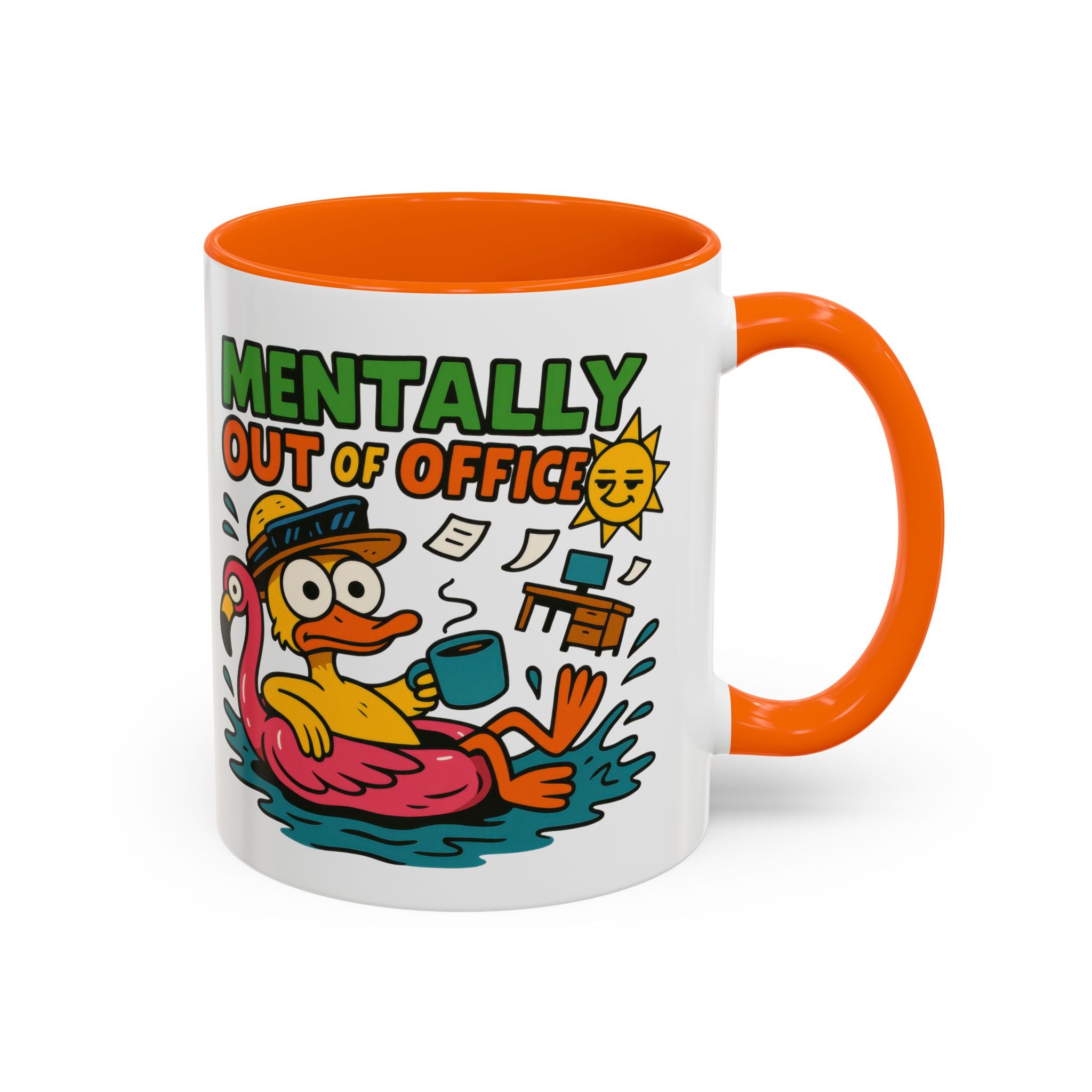 Fun Summer Coffee Mug, Quirky Gift for Beach Lovers, Office Humor Mug, Relaxation, Vacation, Cute Animal Design