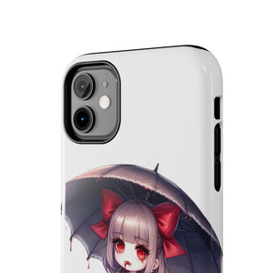 vampire girl horror art Tough Phone Cases