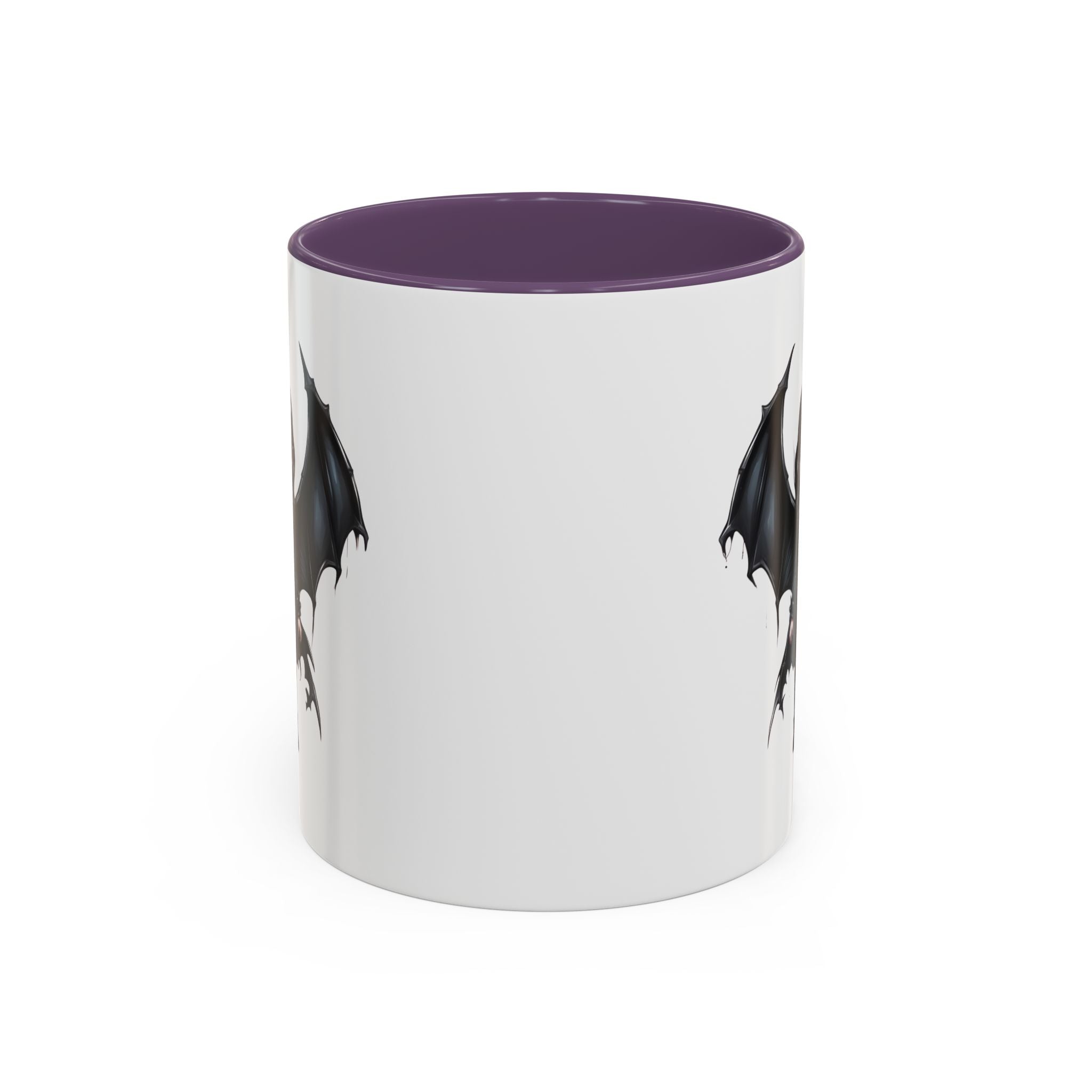 Gothic vampire girl with bat wings horror art Accent Coffee Mug (11, 15oz) vamp18