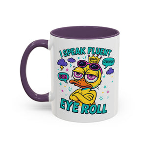 attitude Sassy Eye Roll Coffee Mug,  for Coffee Lovers, Gift for Friends, Quirky Tea Mug, Humor  Cute Kitchen Decor