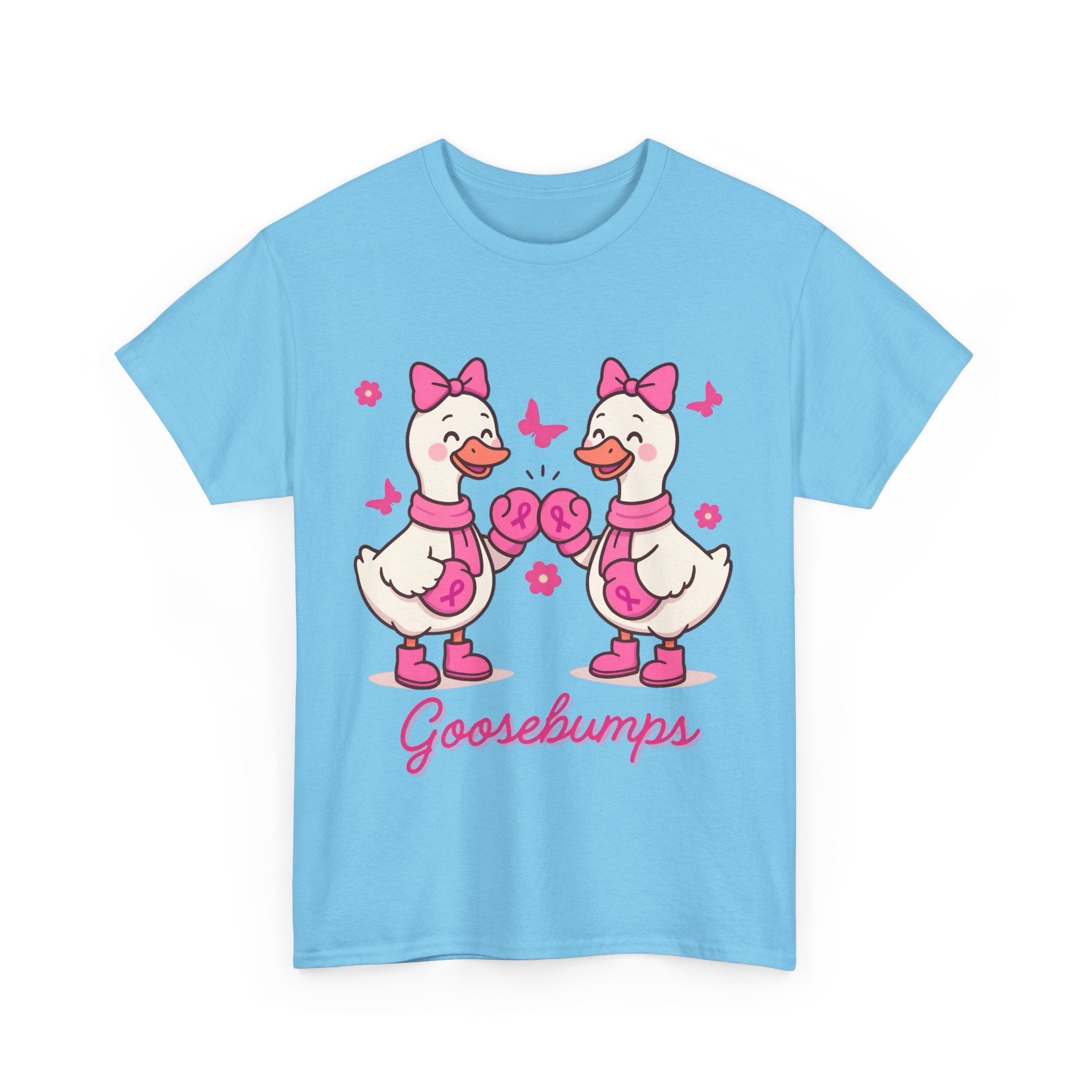 Cancer awareness Goosebumps Unisex Cotton Tee for Animal Lovers, Gift for Friends, Casual Wear,