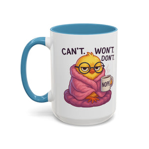 Cozy Cartoon Coffee Mug - Perfect for Lazy Days, Gifts for Friends, Cute Coffee Cups, Inspirational Morning Mug, Funny Beverage Container