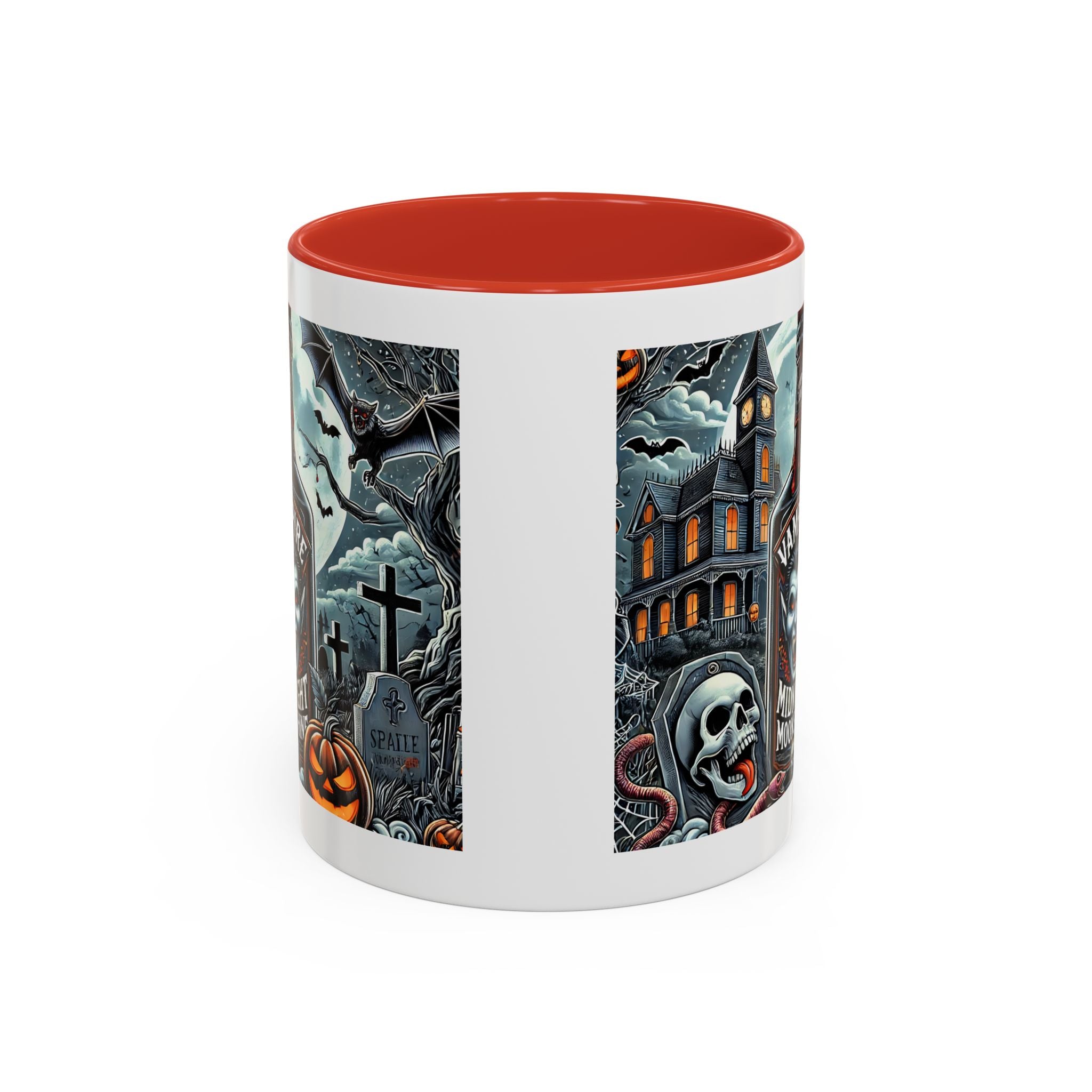 Gothic vampire Halloween Coffee Mug, Spooky Decor, Skull Design, Gift for Horror Lovers,  Party Essential, Unique Drinkware