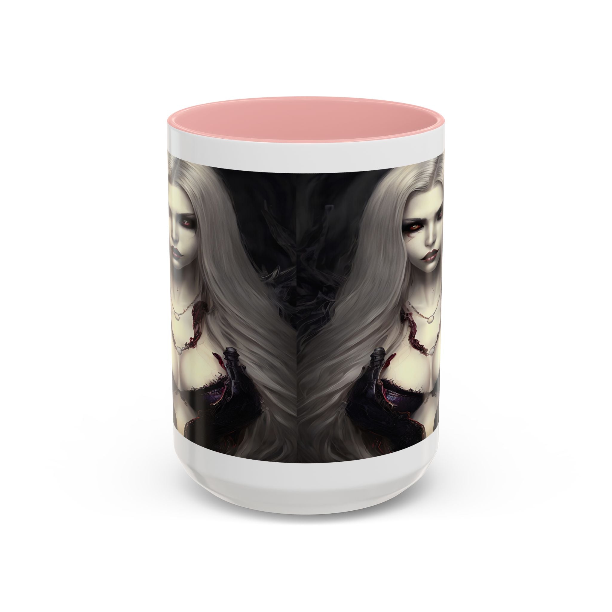 sexy busty woman vampire Gothic Fantasy Coffee Mug - 11oz & 15oz horror art