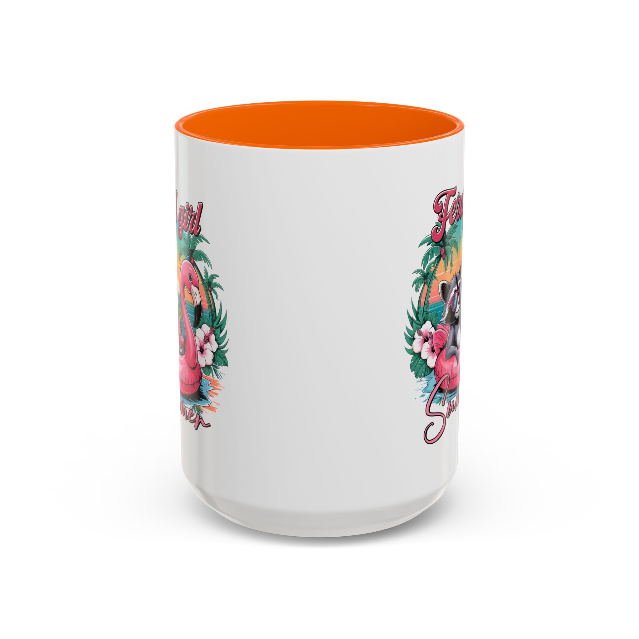 Feral Girl Summer Coffee Mug - Accent Design for Animal Lovers