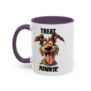 Funny Dog Lover Coffee Mug - Treat Junkie, Pet Gift, Animal Lover Cup, Dog Mom, Unique Mug for Dog Owners