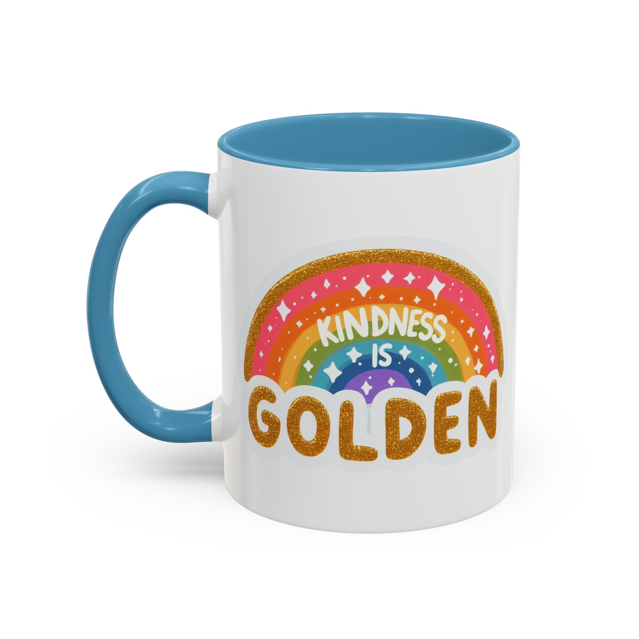 Kindness Is Golden Rainbow Accent Coffee Mug (11/15oz)