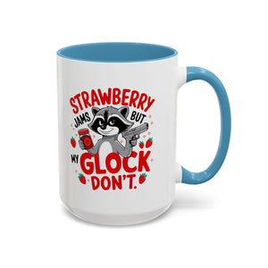 funny raccoon with gun attitude glock