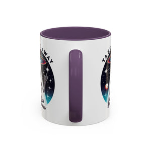 Galactic Skeleton Coffee Mug, Take Me Away Mug, Space-Themed Mug, Unique Gift for alien Lovers, Sci-Fi Cafe Mug