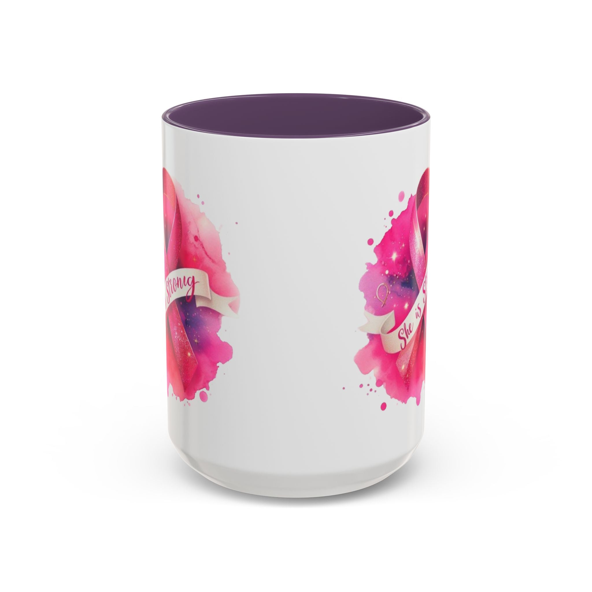 Empowering Pink Ribbon Coffee Mug | She is Strong | Gift for Cancer Awareness, Inspirational Drinkware, Office Mug, Motivational [...]