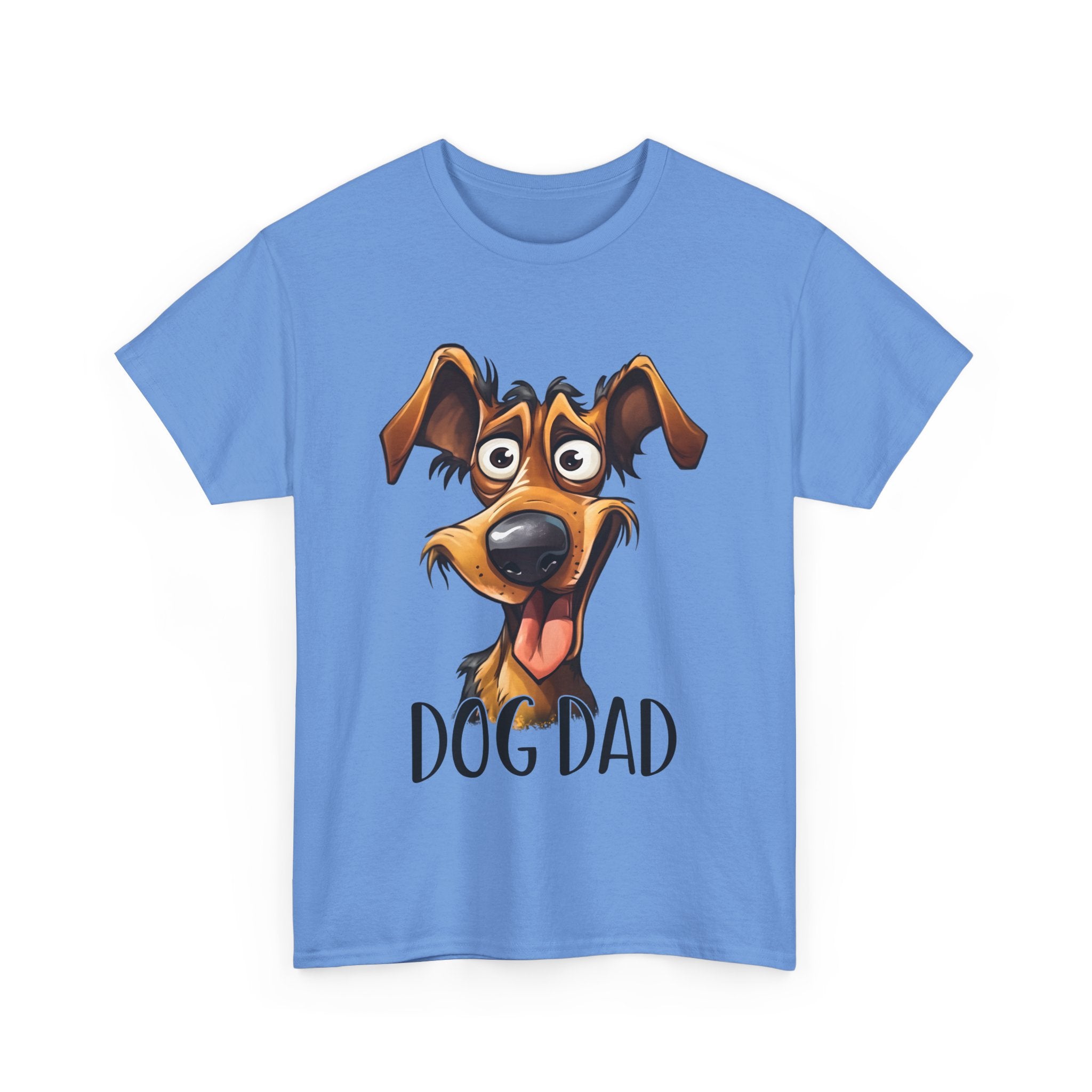 Dog Dad Unisex Heavy Cotton Tee, Pet Lover Gift, Fun Shirt for Father’s Day, Dog Owner Humor Tee, Great for Birthdays, Casual Wear