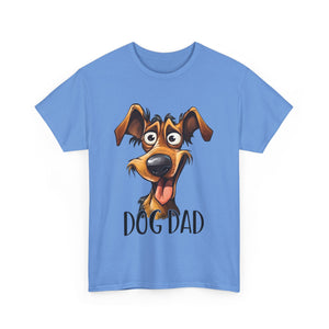 Dog Dad Unisex Heavy Cotton Tee, Pet Lover Gift, Fun Shirt for Father’s Day, Dog Owner Humor Tee, Great for Birthdays, Casual Wear